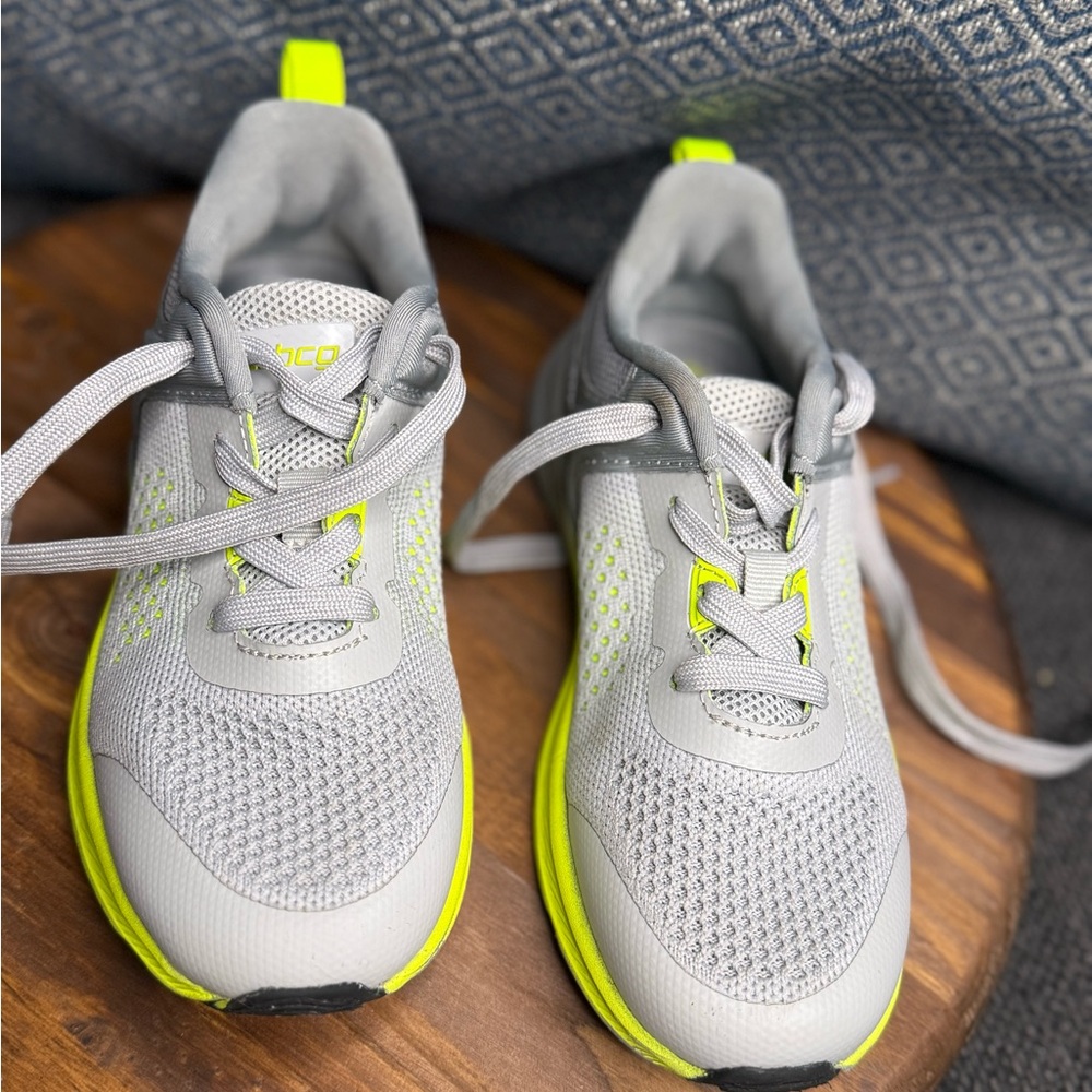 BCG Kids Gray and Neon Yellow Sneakers